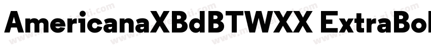 AmericanaXBdBTWXX ExtraBold Regular字体转换